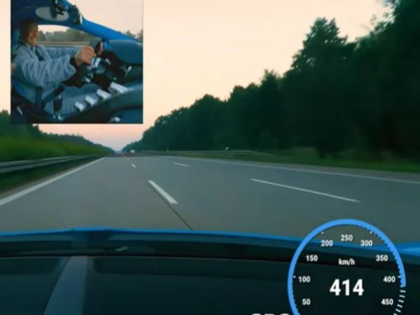 Czech millionaire drives Bugatti Chiron at 414 kmph on highway video Goes Viral 