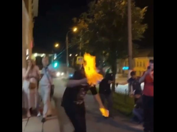 Man Doing Stunt With Fire Then What Happened Watch Shocking Video