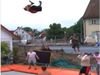 Stunt Video Man Doing Dangerous Stunt in Air Watch Shocking Viral Video