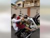 Stunt Video man doing stunt on bike with daughter shocking video goes viral
