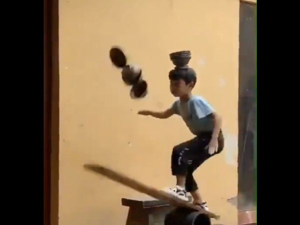 Little boy Stunt Video Goes Viral on Social Media