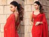 Suhana Khan in Red Saree