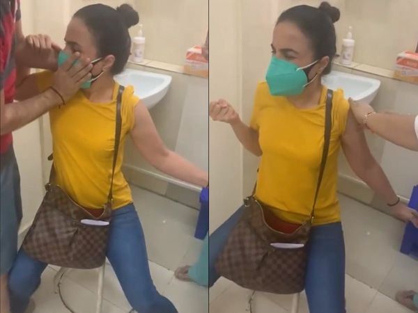  Corona Vaccination: Sukriti Talwar, viral video, vaccine, vaccination, covid-19, woman screams while getting vaccinated, funny video,Corona Vaccination,कोरोना का टीका,कोरोना इंजेक्शन 