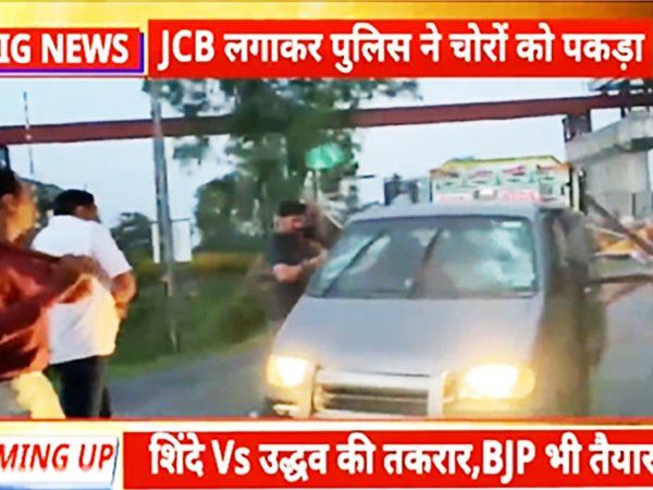 सूरत पुलिस ने 'फिल्मी स्टाइल' में किया शातिर चोर गैंग को गिरफ्तार, बरसाए चोरों की गाड़ी पर डंडे-VIRAL VIDEO