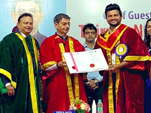 Suresh Raina presented with Doctorate