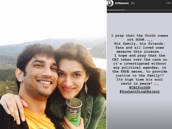 Sushant Singh Rajput, Kriti Sanon