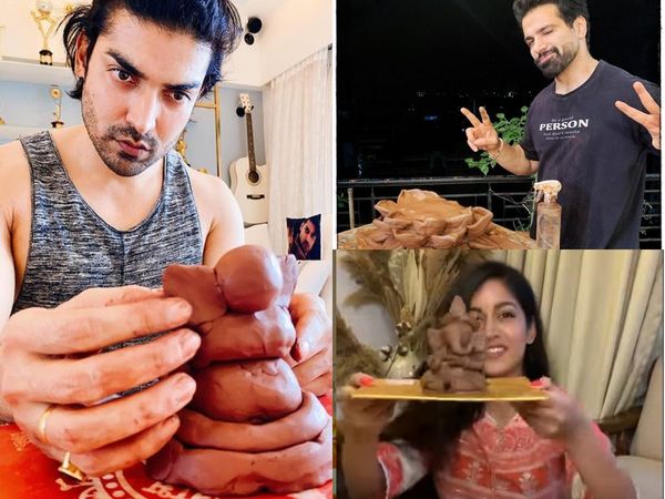 TV celebs who made their own ganesha idol for ganesh chaturthi 2021, tv celebs made eco-friendly ganesha idol at home