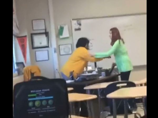 Girl Slapped to Teacher in class Room Shocking Video Goes Viral