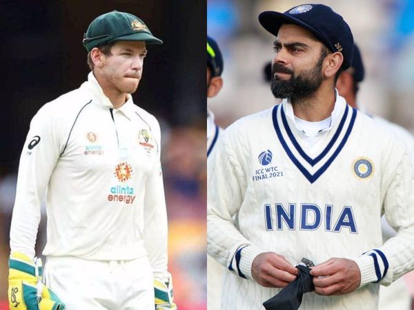 Tim Paine and Virat Kohli