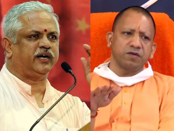 BL Santosh and Yogi Adityanath