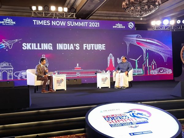 Times Now Summit 2021: Rajeev Chandrasekhar, MoS for Skill Development & Entrepreneurship