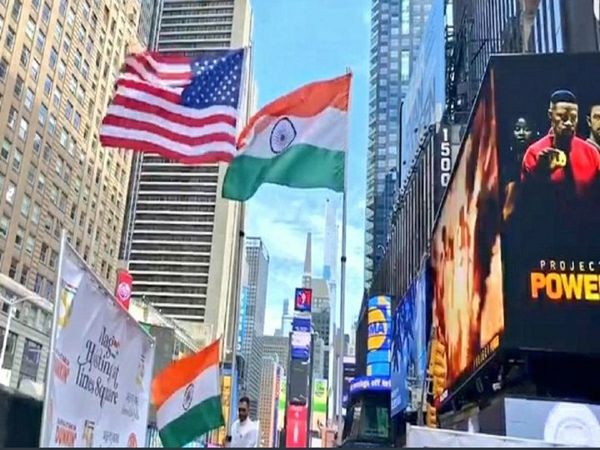 Indian Tricolour Hoisted for First Time at New York's Times Square in Historic Celebration of Independence Day