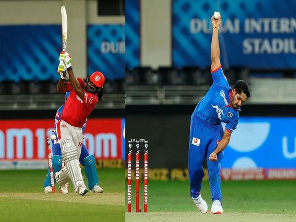 Chris Gayle and Tushar Deshpande