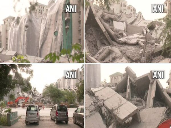 New morning of Noida sector 93 a after the Twin Towers blast people started returning to their homes