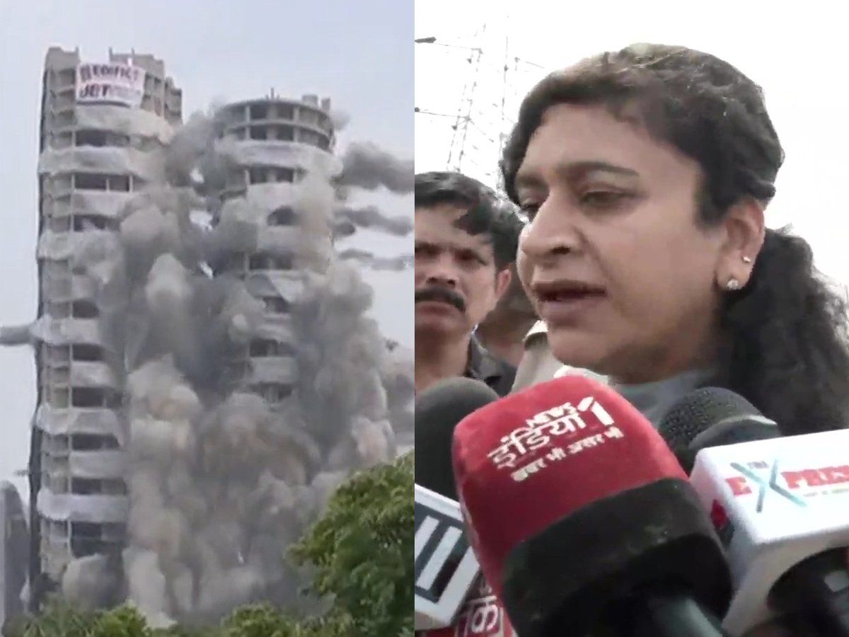 जमींदोज हुए Twin Tower, नोएडा अथॉरिटी की CEO की आई पहली प्रतिक्रिया, जानें कैसी है अगल-बगल की बिल्डिंग की हालत