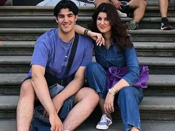 Twinkle Khanna with Aarav