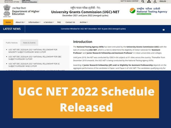 UGC NET 2022 exam schedule out at official website nta.ac.in, Candidates can check subject wise schedule here
