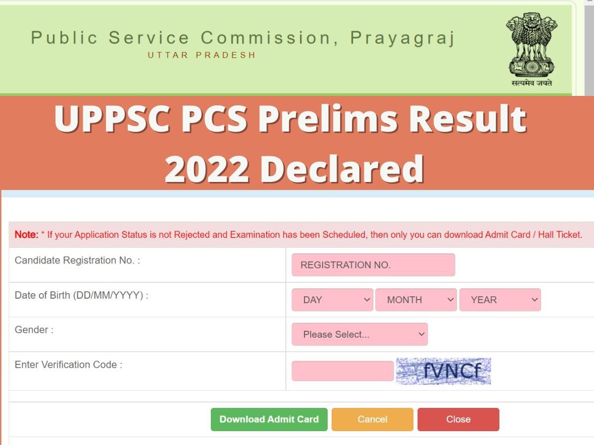 Uppsc Pcs Prelims Exam Result 2022 Declared At Uppsc.up.nic.in Check ...