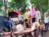 Groom and the ‘baratis’ rode bullock-carts to reach wedding venue in Kushari village, Deoria