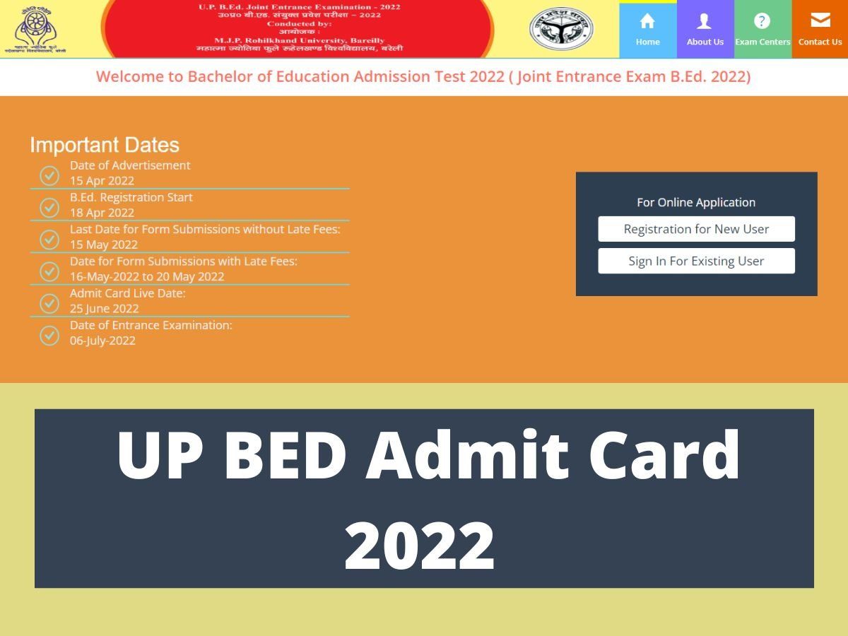 UP Bed Entrance exam Admit Card 2022 Release date UP Bed Admit Card