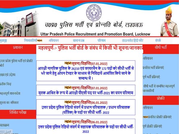 UP Police SI Result 2021