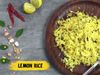 Lemon Rice Recipe
