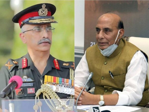भारत-चीन तनाव के बीच रक्षा मंत्री राजनाथ सिंह से मिले सेना प्रमुख एमएम नरवणे