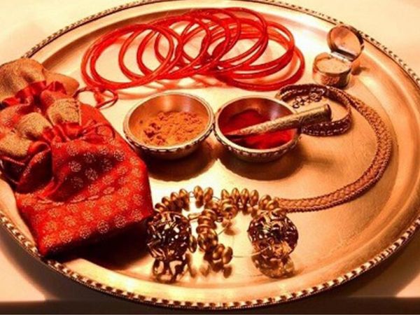 Suhaag Thali on Hariyali Teej, हरियाली तीज पर सुहाग की थाली