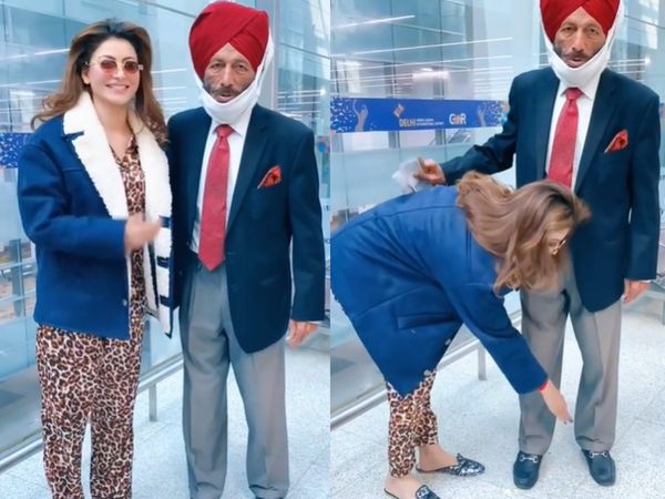 Urvashi Rautela and milkha singh