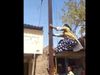 Usha Jagdale a woman in Maharashtra who climbs electric pole, fixing snapped wire