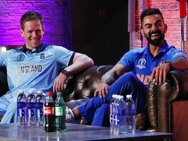 Eoin Morgan and Virat Kohli
