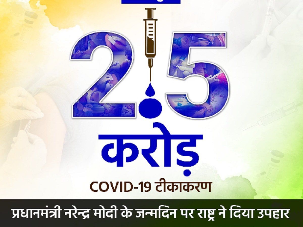 PM Modi के जन्मदिन पर भारत ने बनाया वैक्सीनेशन का वर्ल्ड रिकॉर्ड, एक दिन में ढाई करोड़ से ज्यादा का टीकाकरण