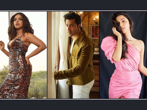 Varun Dhawan with kiara advani and bhumi pednekar