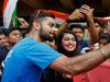 Virat Kohli with his fans