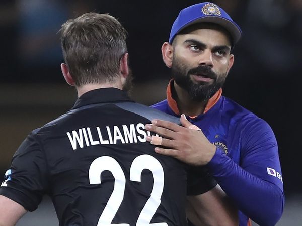 Virat Kohli with Kane Williamson