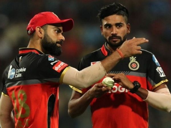 Virat Kohli and Mohammed Siraj in IPL