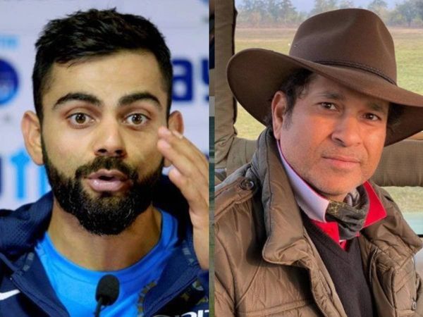 Virat Kohli and Sachin Tendulkar 