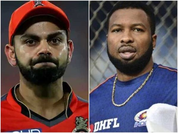 Virat Kohli and Kieron Pollard