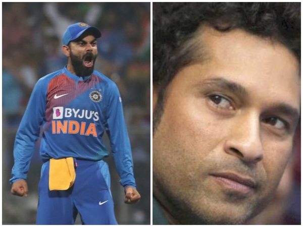 Virat Kohli and Sachin Tendulkar