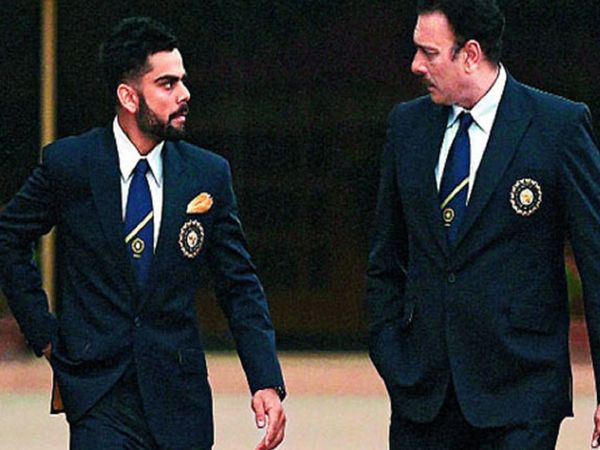 Virat Kohli with Indian coach Ravi Shastri