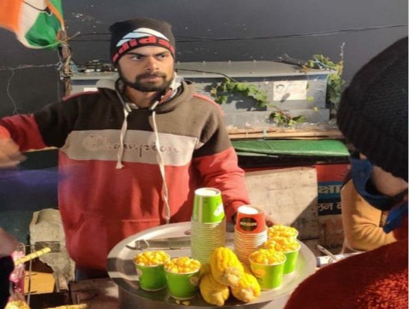 Viral Pic Virat kohli Look Like Man Sold Popcorn photo Goes Viral