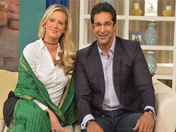 Wasim Akram with Shaniera