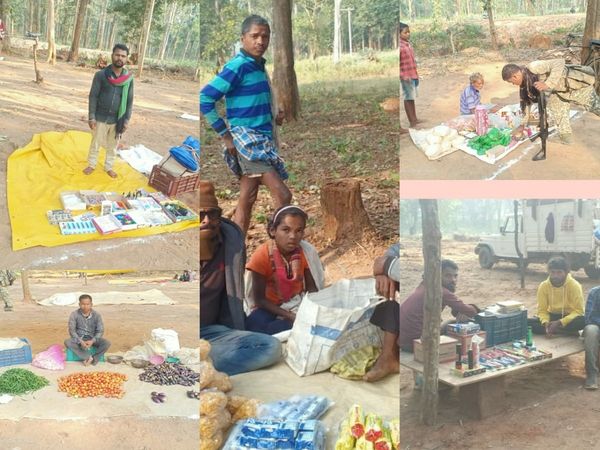 Chhattisgarh Great initiative of police in the forests of Abujhmad started weekly market