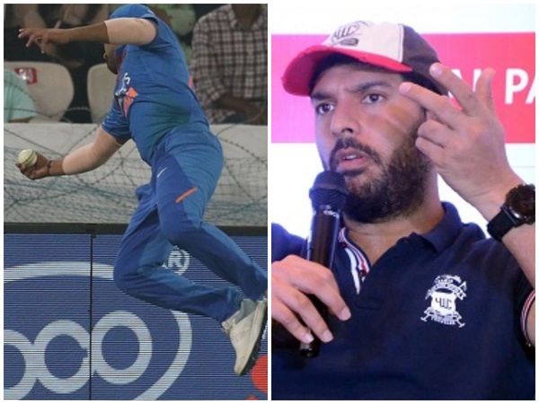 Rohit Sharma fielding and Yuvraj Singh