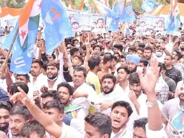  NSUI protest against Agniveer