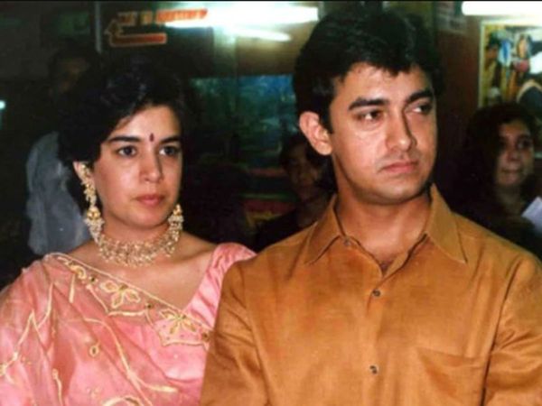 Aamir Khan with his ex wife reena dutta