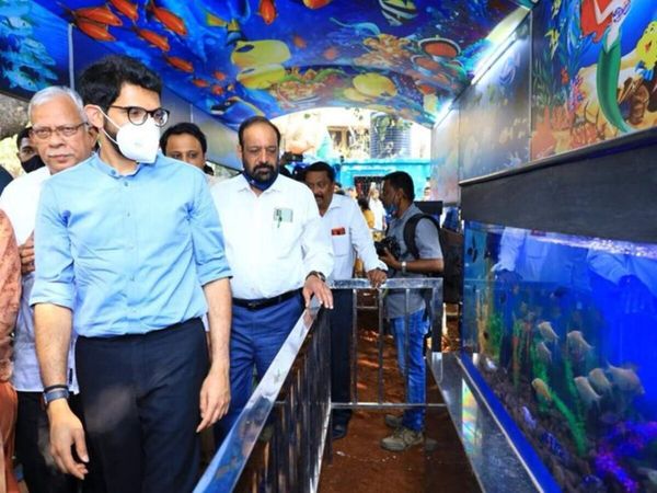 Tourism Minister Aaditya Thackeray visited Borivali's I.C. 'Fish Park' inaugurated in the colony