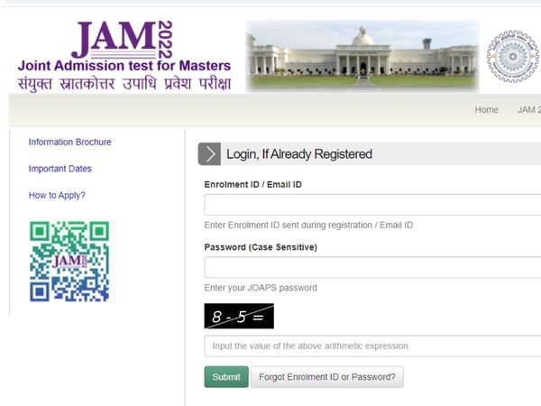 IIT JAM 2022 Admit Card