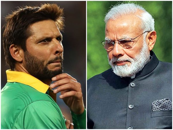 shahid afridi and narendra modi