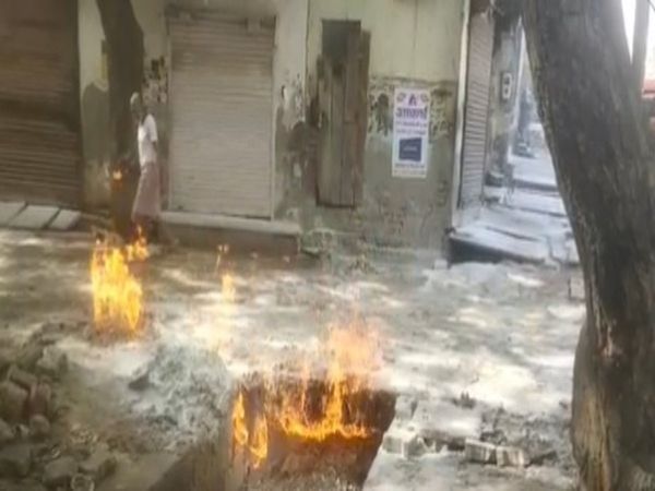 Agra Fire in Green Gas Pipeline